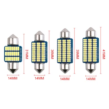 2 buc Ghirlandă LED-uri C5W C10W 31 36 39 41MM 4000K 8000k Led-uri Auto Bec Vehicul Lampă de Lectură Alb Cald Albastru de Gheață Interne Diode 12V