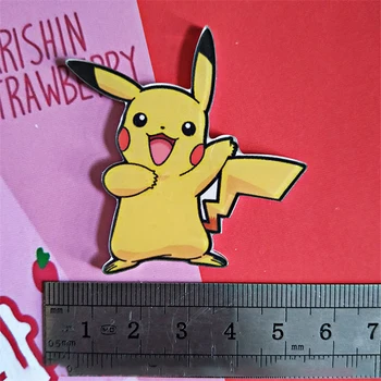 POKEMON 1buc Pikachu Acrilice Brosa Insigna Frigider Breloc Drăguț Desene animate Bag Patch Decor a46