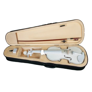 4/4 Totalitate Hand-made Acustice Alb Vioara Paltin, Molid, cu Cazul Arc pe bază de Colofoniu Profesionale, Instrumente Muzicale pentru Incepatori