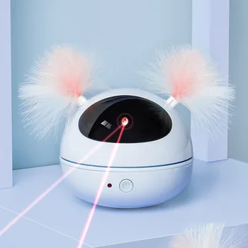 Pop Electronic Pentru Pisica Jucării cu Laser Infraroșu Lumină Pene Teaser Electrice Auto animale de Companie Auto Hi Jucarie Pisica Accesorii Produse pentru animale de Companie