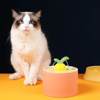 MADDEN Ceramice Cat Fântână cu Apă Potabilă Electric Mut Câini Automat Distribuitor Filtru Morcov Forma Pisici de alimentare cu Apă de Companie Castron