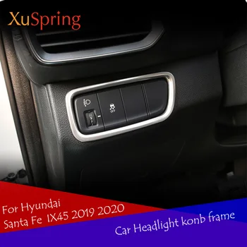 Masina Lampă de Cap Întrerupător Faruri Buton de Reglare a Panoului de Comandă de Protecție Trim Styling Auto Pentru Hyundai Santa Fe IX45 2019