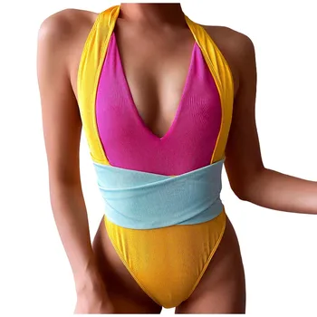 2021topWomen Sexy Costume de baie costume de Baie Bikini Imprimare Bandaj Bikini en-Gros Costum de Baie Baby Girl Biquini Costum de Înot Set