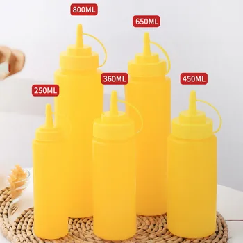 Bucatarie din plastic strângeți sticla Condiment Stoarce Sticle De Ketchup, Muștar, Maioneză, Sosuri Calde Ulei de Măsline Sticle de Bucătărie Gadget