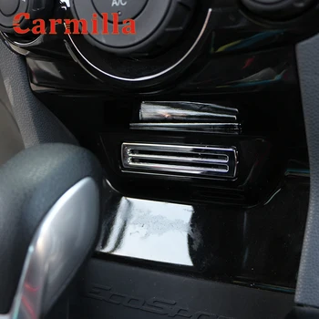 Carmilla ABS Cromat Mașina de Centru Post de Card de Parcare Solt Sequin Trim Autocolant pentru Ford Fiesta MK7 2009 - Accesorii de Interior