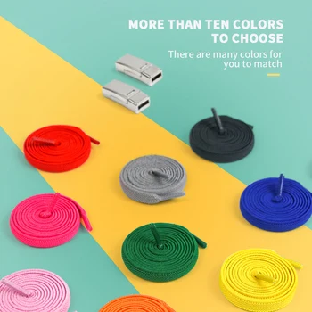 1Pair Elastic cu șireturi Plat Magnetic Șireturile Nu Lega Șiretul Pentru Copii Adult Adidași Leneș Dantele