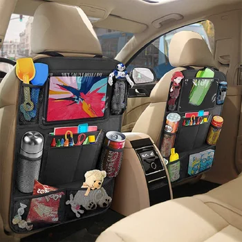 Masina pe Bancheta din spate Organizator cu Touch Screen Tablet Holder + 9 Buzunare de Depozitare Kick Mats Mașină de spătarul Scaunului de Protecție pentru copii Mici Copii
