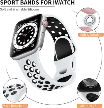 Curea din silicon Pentru Apple Watch band 44mm 40mm 38mm 42mm 44 mm moale Respirabil watchband correa bratara iWatch 3 4 5 6 se trupă
