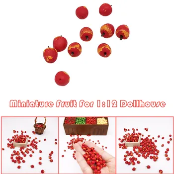 10buc 1:12 Mini Simulare casă de Păpuși în Miniatură Fructe Măr Roșu Bucatarie sala de Mese Model de Bucatarie Jucarii Jucărie Joc de Decorare Alimente#1