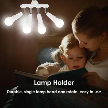 Noua Lampă cu LED-uri de Bază Dublu Reglabil Lampa de Bază E27 Plug Rotativ Bec LED Soclu Suport Adaptor de Economisire a Energiei Lampada Titular