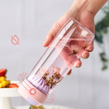 Portabil drăguț sticla de apa cu paie Drinkware suc de capsuni lapte agitator sticle kawaii cana anti-Scurgere apă îmbuteliată