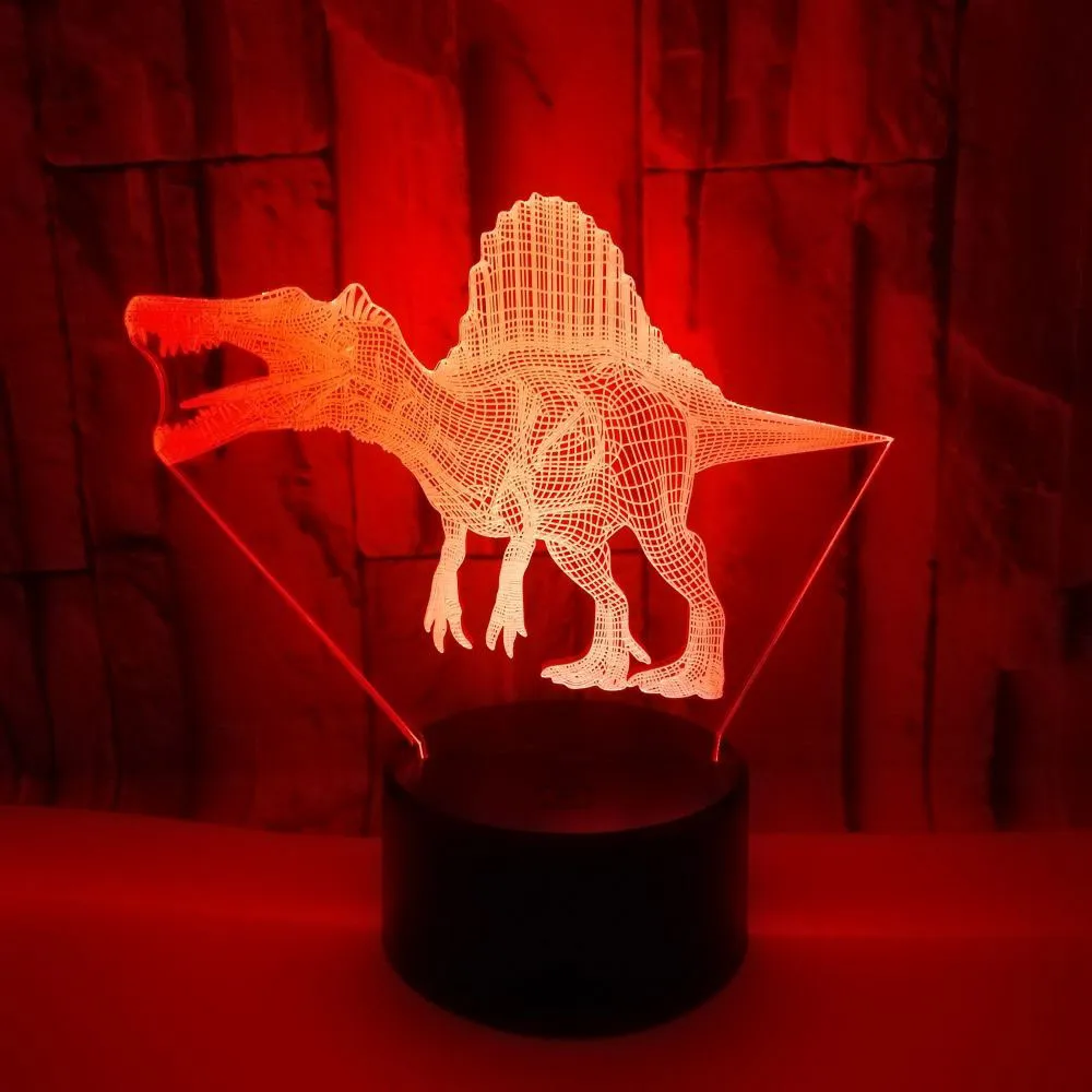 3D Lampa pentru Baieti Dinozaur USB Led Lumina de Noapte Optice de Masă Lampe 16 Culori Touch Remote Controll pentru Decorare Dormitor