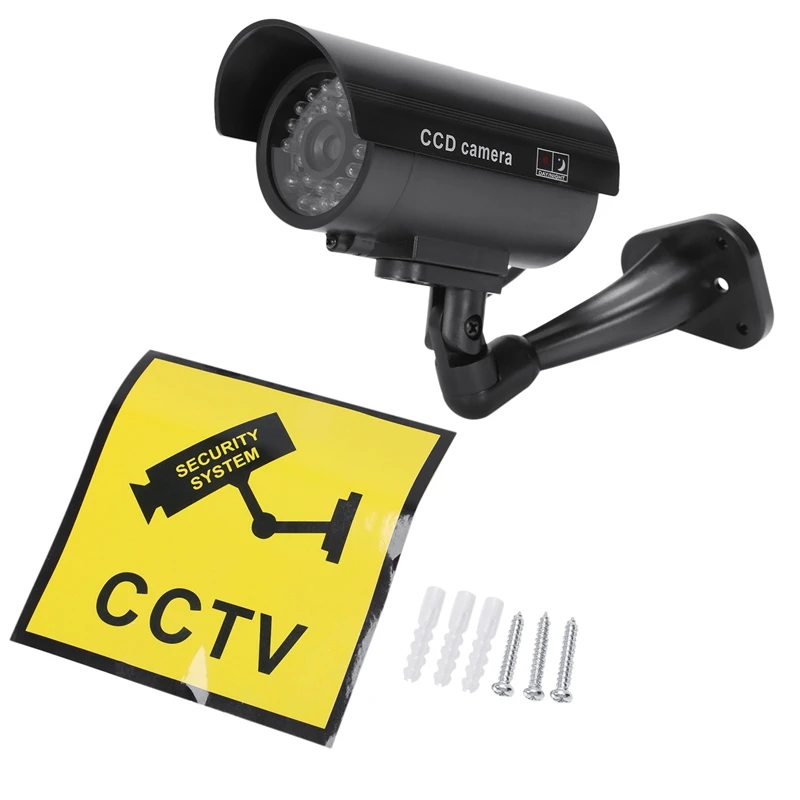 Pretinzând Contrafăcute CCTV aparat de Fotografiat Cam Imitație Roșu LED-uri Impermeabil Interior / Exterior de Securitate Acasă