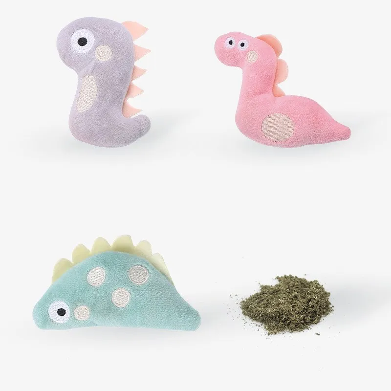 3 Stiluri De Pisică Jucărie De Pluș Animale Desene Animate Micul Dinozaur Catnip Jucărie Catnip Animale De Companie Jucărie De Pluș Jucărie Drăguț Fată Ziua De Nastere Cadou