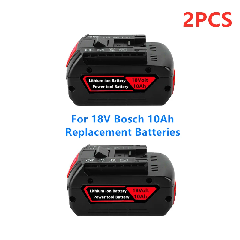 2 BUC 18V 10000mAh baterie Reîncărcabilă pentru Bosch 18V Acumulator de Rezervă 10.0 Ah Portabil de Înlocuire BAT609 BAT609G BAT618 Indicator luminos