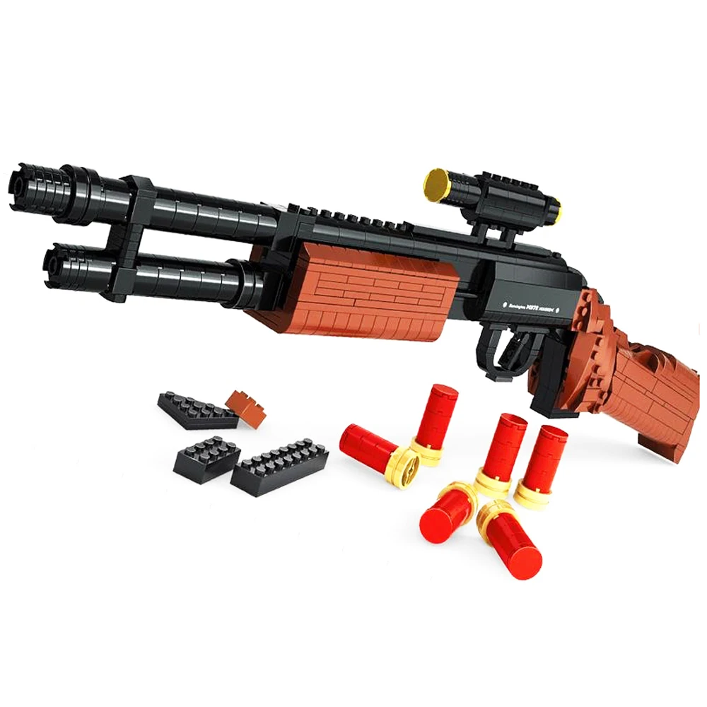Ausini 22804 527pcs Arma Model Asamblat Pistol de Jucărie M870 Puști Blocuri de Arme Militare de Învățământ jucării Pentru Copii
