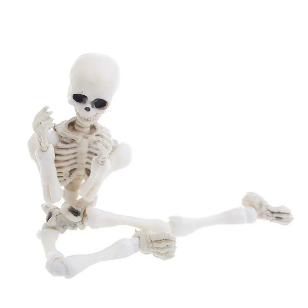 Halloween Mobile Schelet Uman Model Craniu Intreg Corpul Mini Figura Jucărie Halloween Flexibil Umane Anatomice Anatomia Osoasă