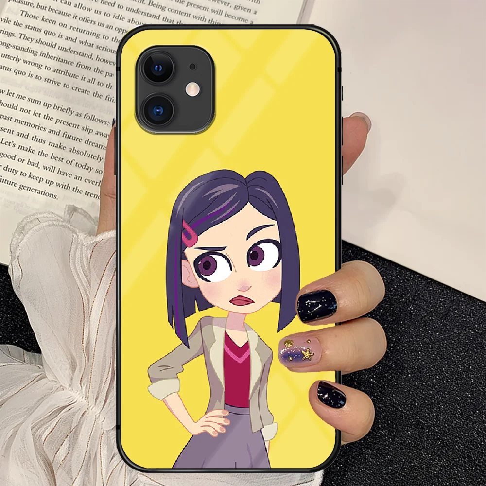 Polly Pocket Desene animate fată Telefon Sticlă Călită Caz Acoperire Pentru IPhone 6 6S 7 8 11 12 X Xr Xs Se 2020 Pro Max Plus Mini Pictura