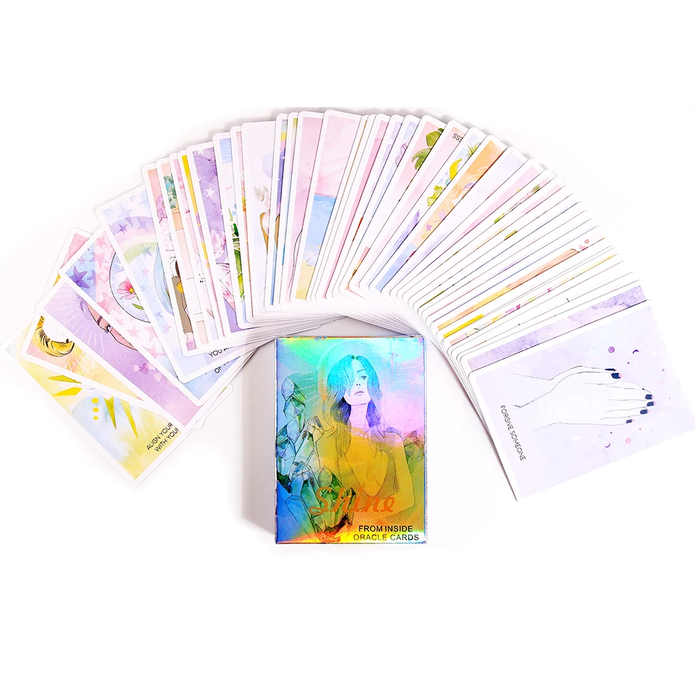 Strălucească Din Interior Oracle 44-Punte Carte Divinație, ghicitul Spirituală InsightsTarot Carte de Joc